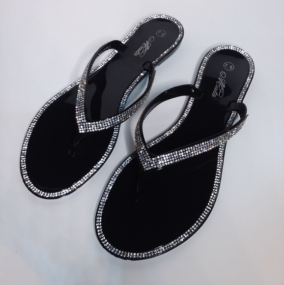 🆕️ JELLY RHINESTONE SANDALS - Picture 2 of 4